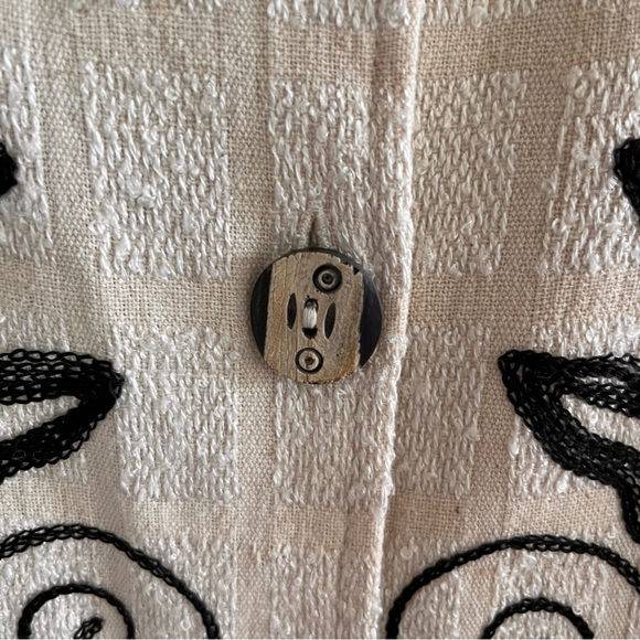 Maggie Barnes Vintage Embroidered Floral Black and White Jacket - 1X - Picture 11 of 12